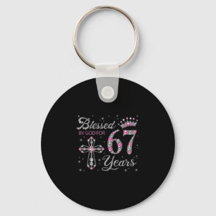 Blessed 67 Years 67 Six Seven Meme  Key Ring