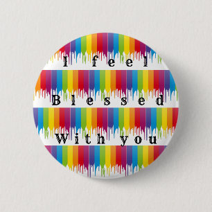 blessed   6 cm round badge