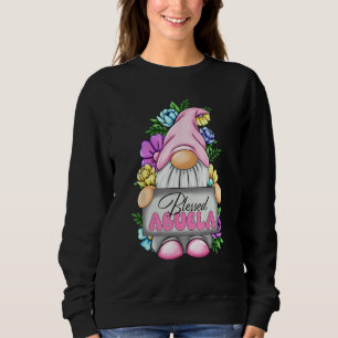 Blessed Abuela Gnome Floral Love Abuela Mothers Da Sweatshirt