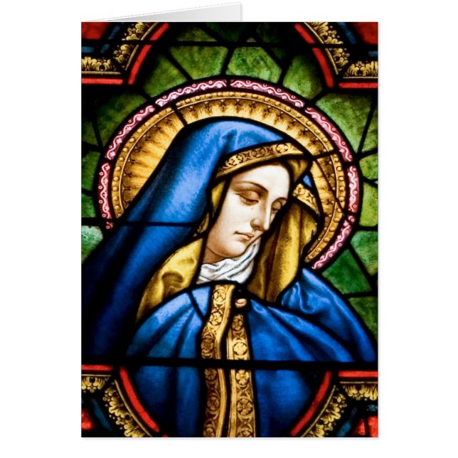 Blessed Among Women Stained Glass Card (Front)