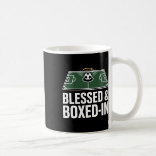 Blessed And Boxed In Soccer Pitch Byll With Halo Coffee Mug