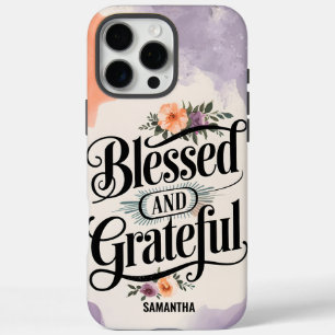 Blessed and Grateful Vintage Christian Women iPhone 16 Pro Max Case
