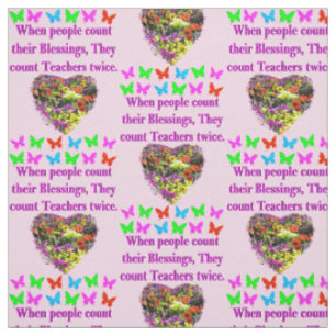 BLESSED AND INSPIRING TEACHER DESIGN FABRIC