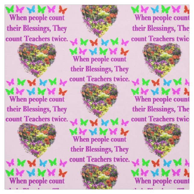 BLESSED AND INSPIRING TEACHER DESIGN FABRIC (Swatch)