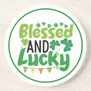 Blessed And Lucky St. Patrick’s Day Design-61103 Coaster