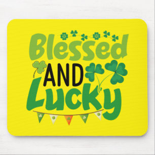 Blessed And Lucky St. Patrick’s Day Design-61103 Mouse Pad
