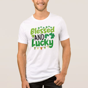 Blessed And Lucky St. Patrick’s Day Design-61103 Tri-Blend Shirt