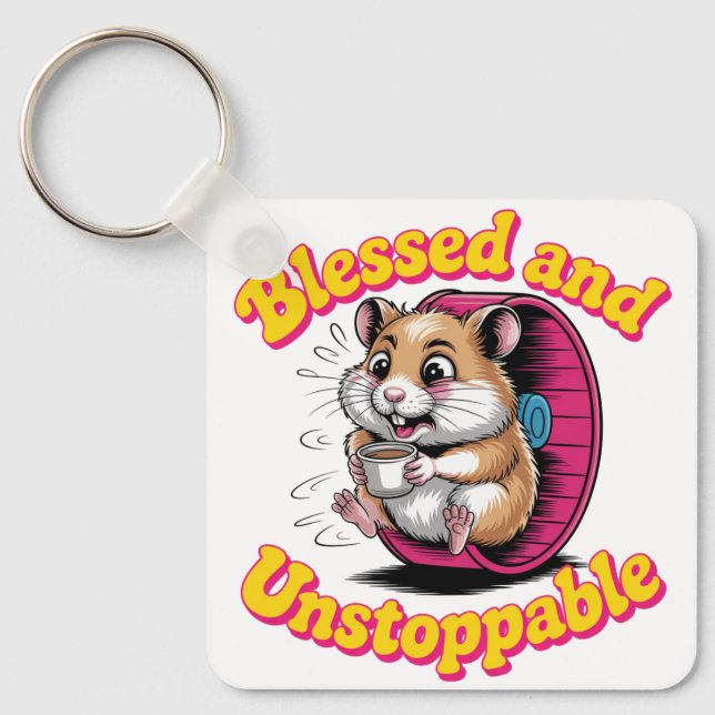 Blessed And Unstoppable Key Ring (Front)