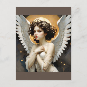 blessed angel who protects you postcard