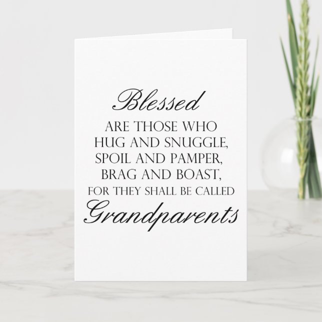 Blessed Are... Grandparents Card (Front)