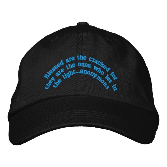 "Blessed are the cracked"Embroidered Hat (Front)
