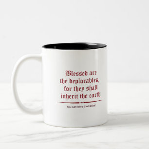 Blessed are the deplorables mug 2 in red