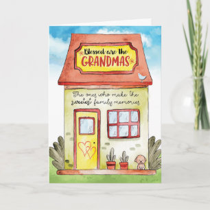 BLESSED are the Grandmas Who Make Sweet Memories Thank You Card