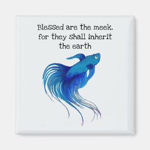 Blessed Are the Meek Fish Magnet