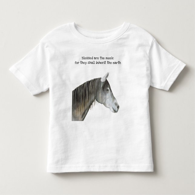 Blessed Are the Meek Horse Toddler T-shirt (Front)