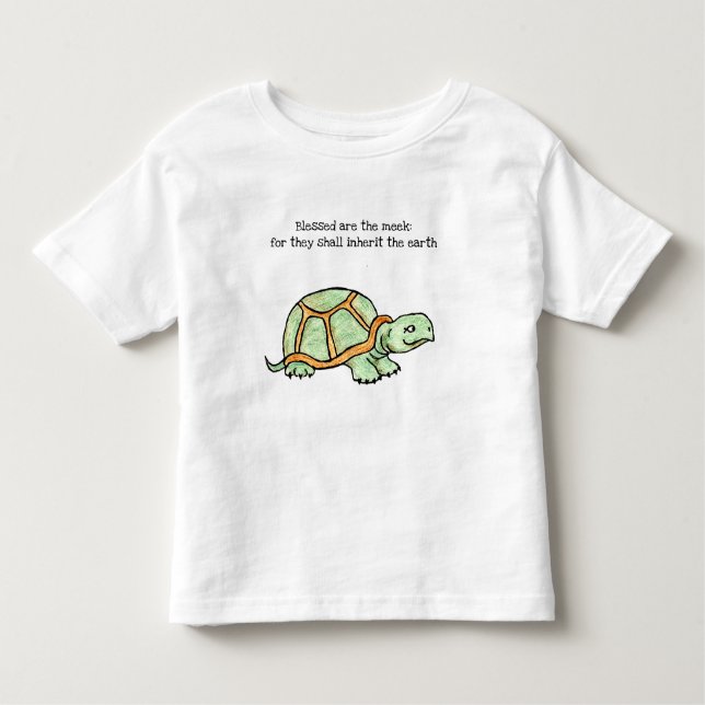 Blessed Are the Meek Turtle Toddler T-shirt (Front)