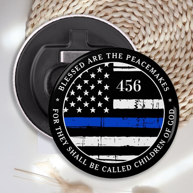 Blessed Are The Peacemakers Personalised Police Bottle Opener (Creator Uploaded)