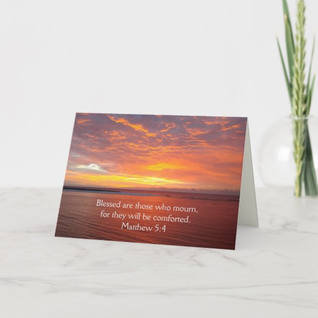 Blessed are those who mourn - sunrise holiday card (Front)
