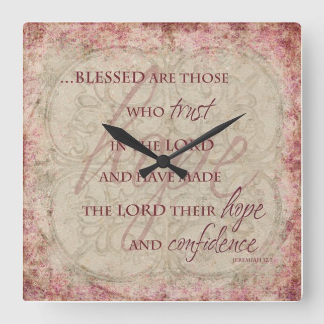 Blessed are Those Who trust in the Lord Clock (Front)