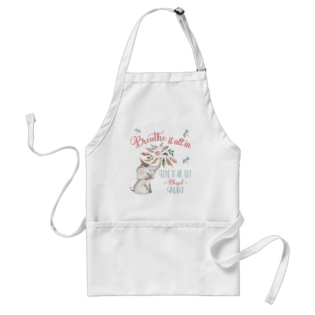Blessed Aunt Elephant And Dragonfly Standard Apron (Front)
