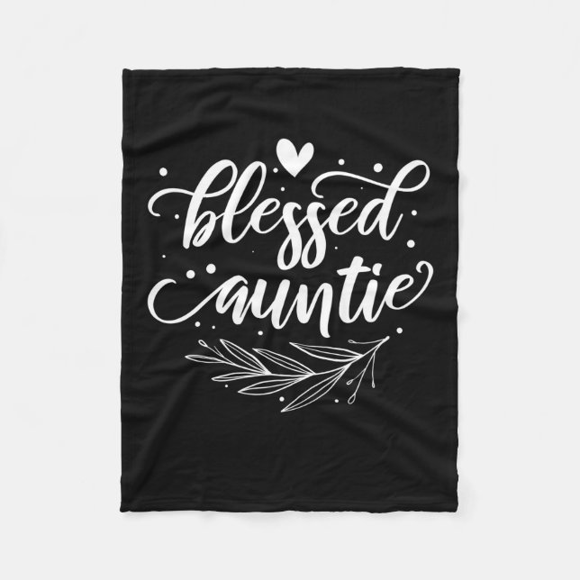 Blessed Auntie Fleece Blanket (Front)