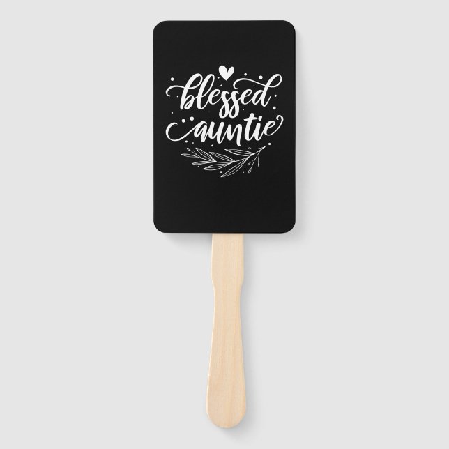 Blessed Auntie Hand Fan (Front)