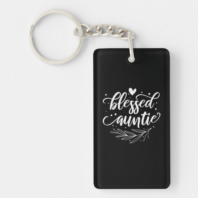 Blessed Auntie Key Ring (Front)