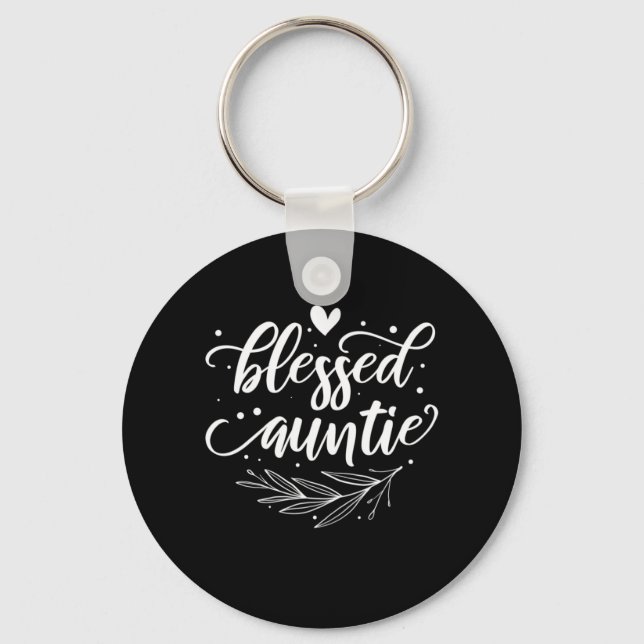 Blessed Auntie Key Ring (Front)