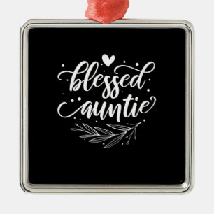 Blessed Auntie Metal Ornament