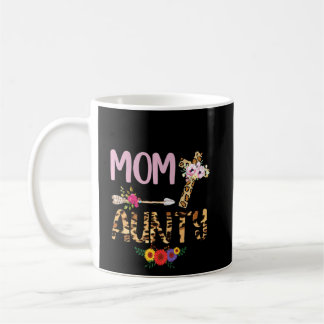 Blessed Aunty Leopard Womens Floral Aunty Mothers  Coffee Mug