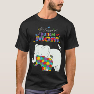 Blessed Autism Mum Mother Autistic Kids Awareness T-Shirt