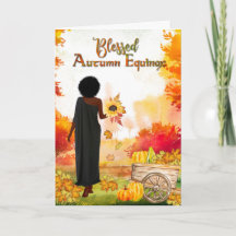 Blessed Autumn Equinox Fall Trees Mabon Greeting