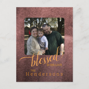 Blessed Autumn Family Custom Photo Postcard