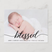 Blessed baby birth announcement script thank you