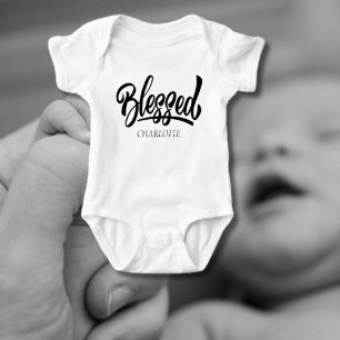 Blessed Baby's Name Baby Bodysuit