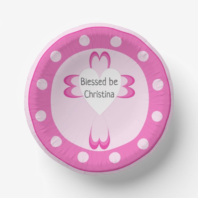 Blessed Baptism  Paper Plate (Front)