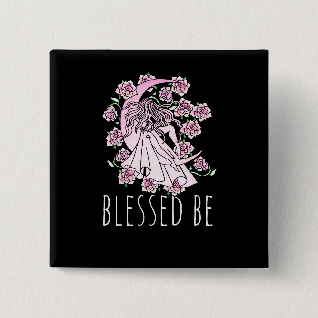 Blessed Be 15 Cm Square Badge (Front)