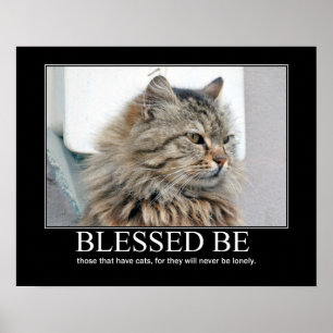 Blessed Be.. Cat Lover Artwork Poster