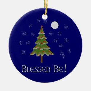 Blessed Be Ceramic Tree Decoration
