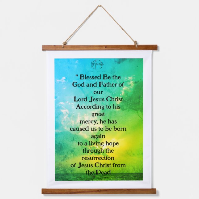 blessed be the god  hanging tapestry (Front)
