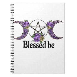 Blessed Be Witches Half Moon Notebook