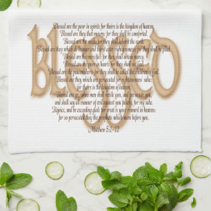 Blessed - Beatitudes Tea Towel