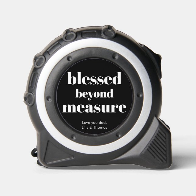 Blessed Beyond Measure Bold Black & White 1 (Front)