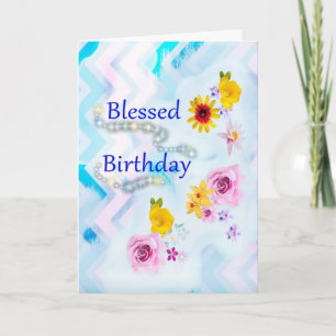 Blessed Birthday Greeting Card
