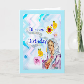 Blessed Birthday Religious Greeting Card