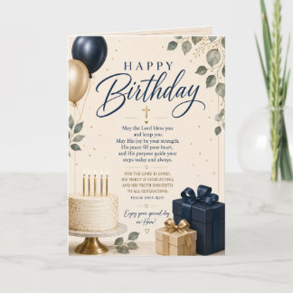Blessed Birthday Wishes – Elegant Christian Birthd Card