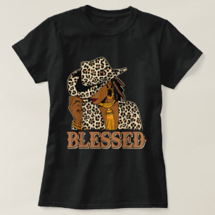 Blessed Black Cowgirl Western Swag African T-Shirt