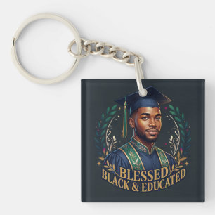 Blessed Black & Educated Key Ring