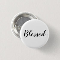 Blessed black white custom script text cute