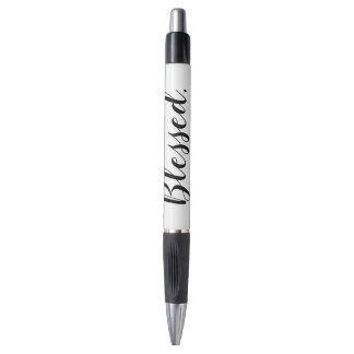 Blessed Black White Modern Script Inspirational